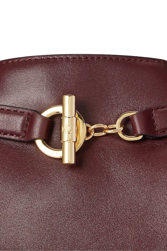 Lauren Ralph Lauren poșetă de piele 431982787 burgundia