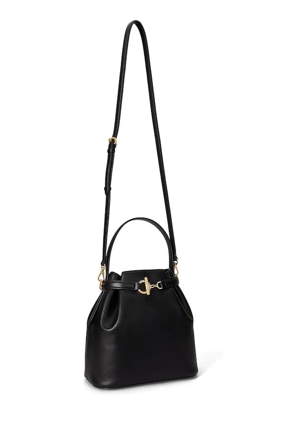Accesorii Lauren Ralph Lauren poșetă de piele 431982787 negru