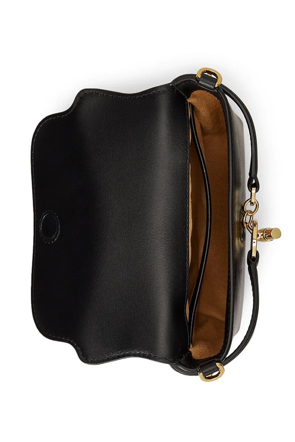 Kožená kabelka Lauren Ralph Lauren čierna 431P04297