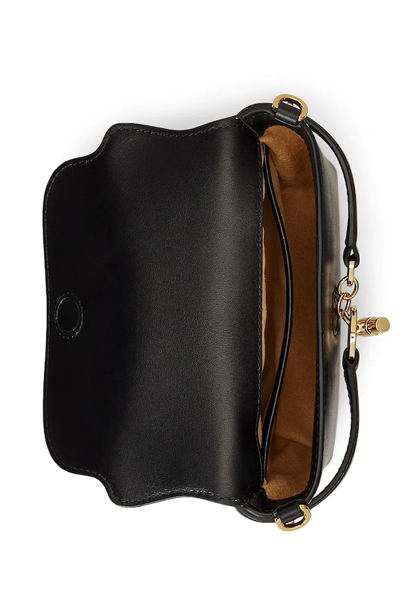 Kožená kabelka Lauren Ralph Lauren čierna 431P04297
