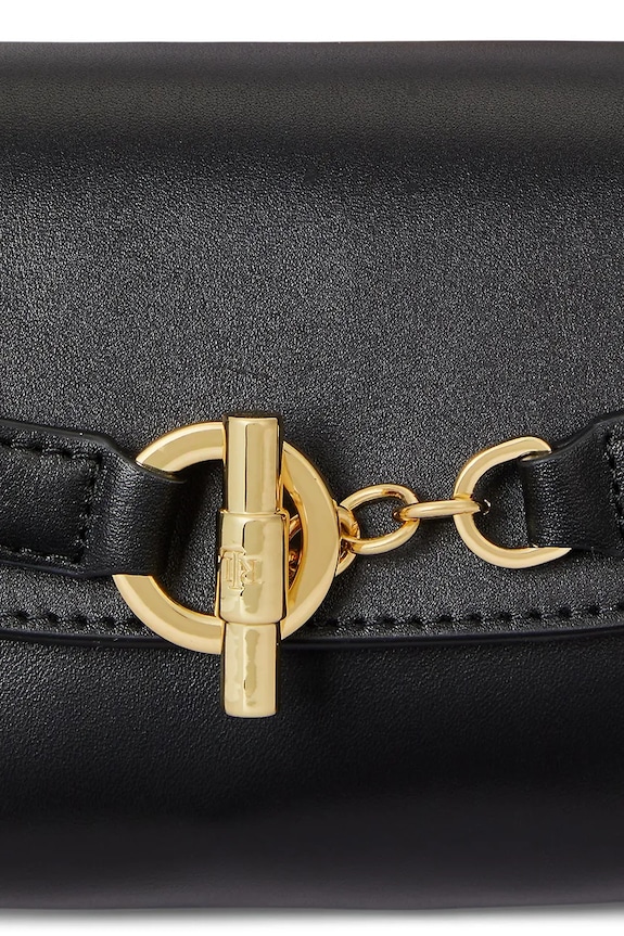 Kožená kabelka Lauren Ralph Lauren 431P04297 čierna