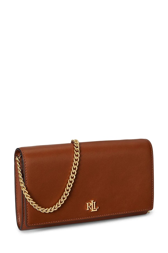 Lauren Ralph Lauren poșetă de piele 432980206 maro SS26