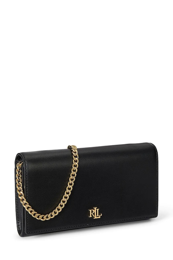 Lauren Ralph Lauren poșetă de piele 432980206 negru SS26