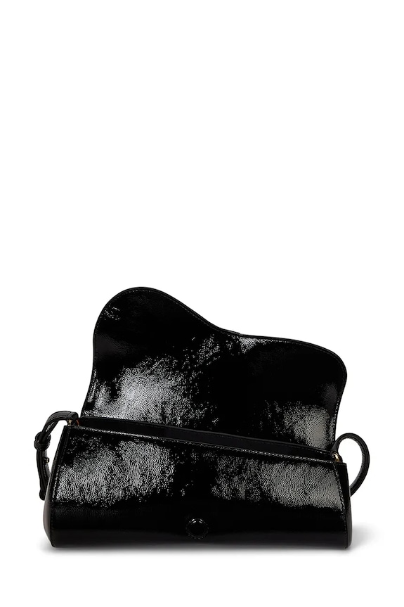 Kožená kabelka Lauren Ralph Lauren čierna 431P04068