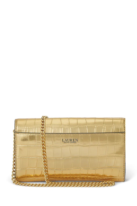 Kiegészítők Lauren Ralph Lauren bőr táska 432P04760 bézs