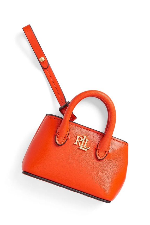 Lauren Ralph Lauren brelok skórzany pomarańczowy 432P07358