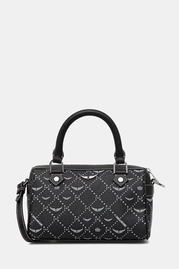 ZADIG&VOLTAIRE geantă XS SUNNY VIBE MONOGRAM nu incape in A4 negru LWBA04164