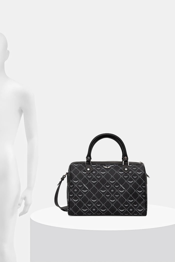 Kabelka ZADIG&VOLTAIRE SUNNY VIBE MEDIUM MONOGRAM LWBA04166 čierna