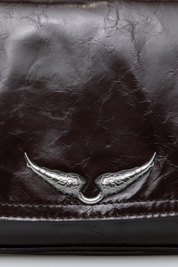 ZADIG&VOLTAIRE torebka skórzana LE ZOUZOU VINTAGE PATENT brązowy LWBA04169