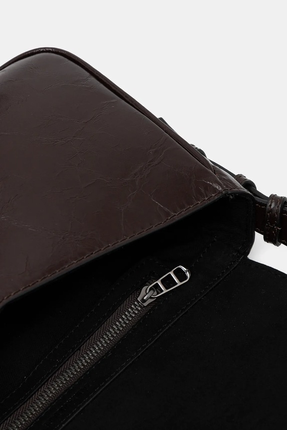 ZADIG&VOLTAIRE torebka skórzana LE ZOUZOU VINTAGE PATENT LWBA04169 brązowy