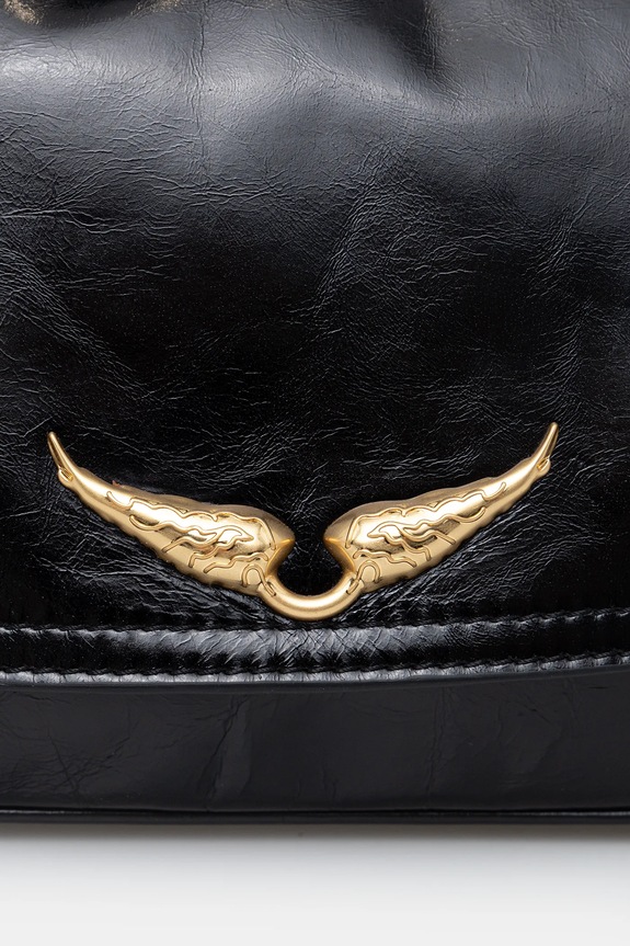 ZADIG&VOLTAIRE torebka skórzana LE ZOUZOU VINTAGE PATENT czarny LWBA04169