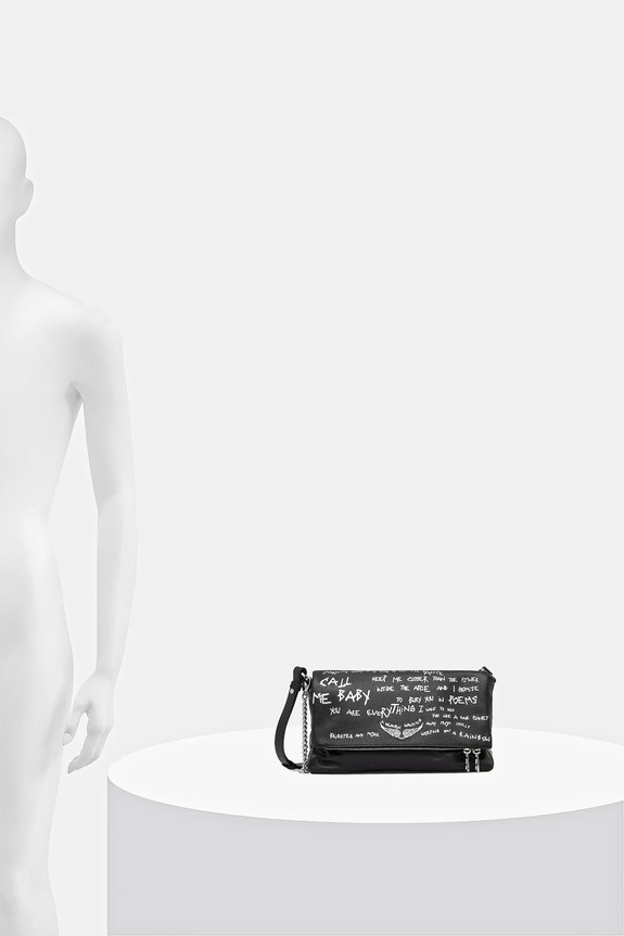 ZADIG&VOLTAIRE geantă de piele ROCKY II GRAFFITI LWBA04195