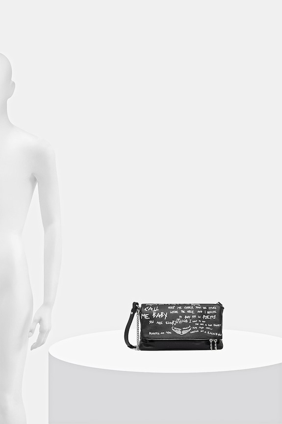 ZADIG&VOLTAIRE geantă de piele ROCKY II GRAFFITI LWBA04195