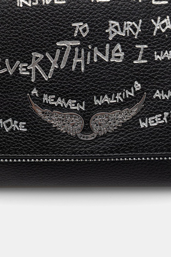 ZADIG&VOLTAIRE geantă de piele ROCKY II GRAFFITI negru LWBA04195