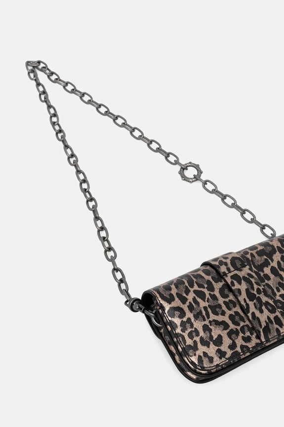 Doplnky Kožená kabelka ZADIG&VOLTAIRE KATE WALLET METAL LEO LWBA04185 čierna
