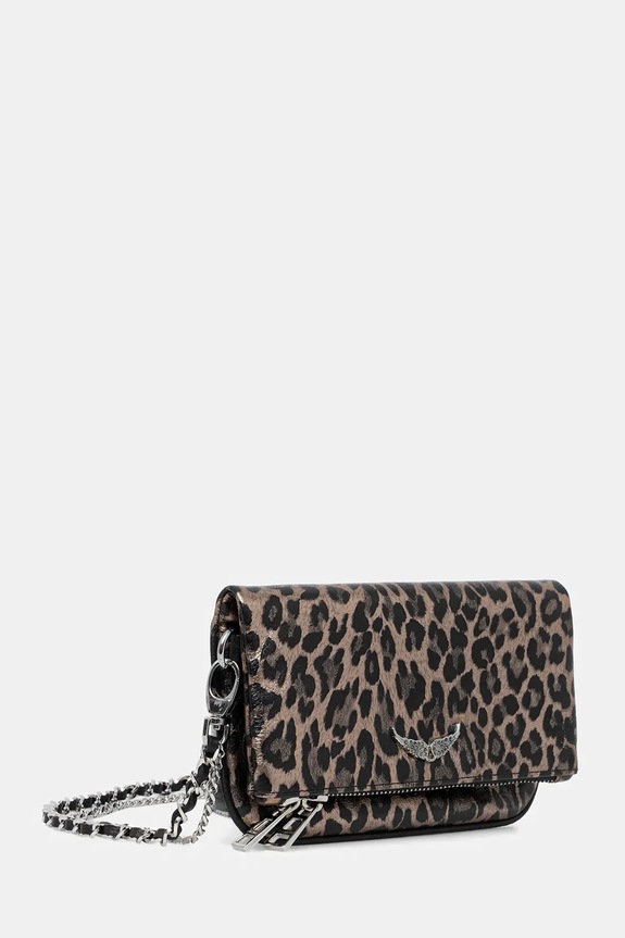 ZADIG&VOLTAIRE torebka skórzana ROCK NANO METAL LEO LWBA04190 czarny SS26