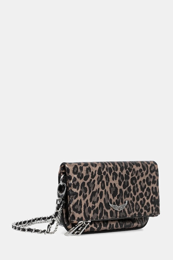 ZADIG&VOLTAIRE torebka skórzana ROCK NANO METAL LEO LWBA04190 czarny SS26