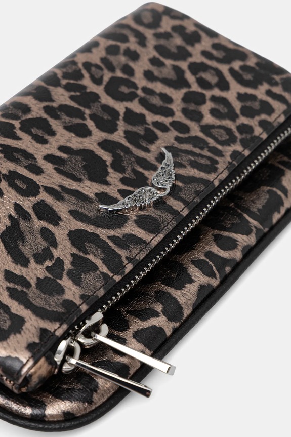 ZADIG&VOLTAIRE torebka skórzana ROCK NANO METAL LEO czarny LWBA04190