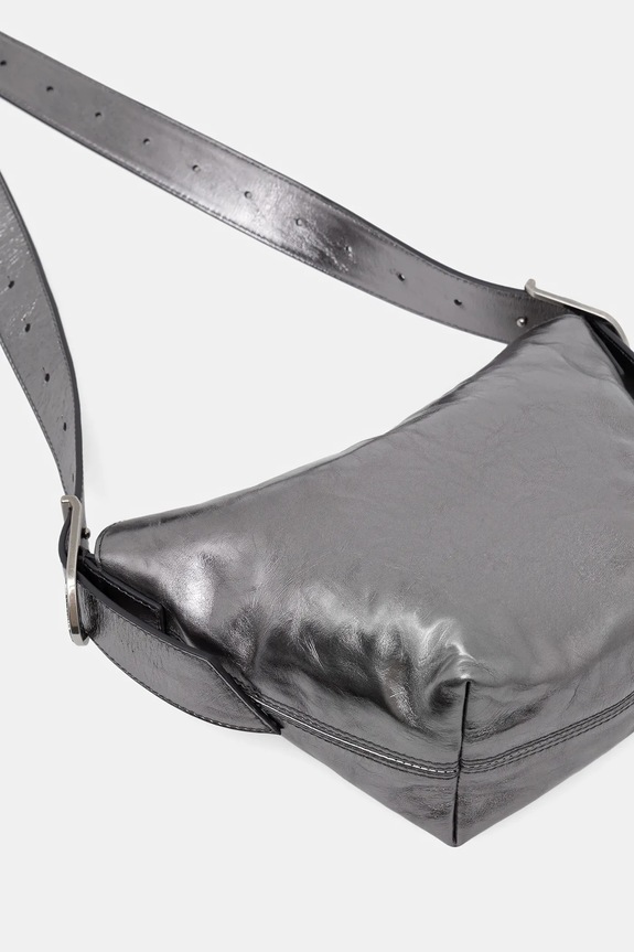 Doplnky Kožená kabelka ZADIG&VOLTAIRE BABY JANE VINTAGE METAL LWBA04151 sivá
