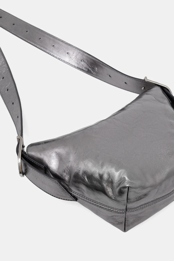 Doplnky Kožená kabelka ZADIG&VOLTAIRE BABY JANE VINTAGE METAL LWBA04151 sivá