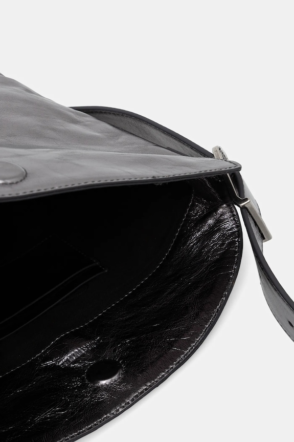 Kožená kabelka ZADIG&VOLTAIRE BABY JANE VINTAGE METAL LWBA04151 sivá