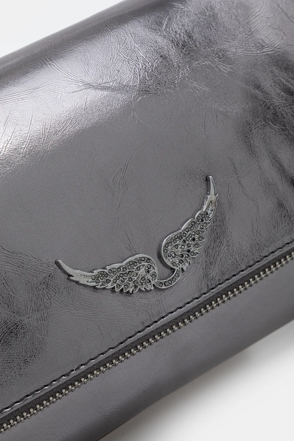 ZADIG&VOLTAIRE geantă de piele ROCK VINTAGE METAL gri LWBA04153