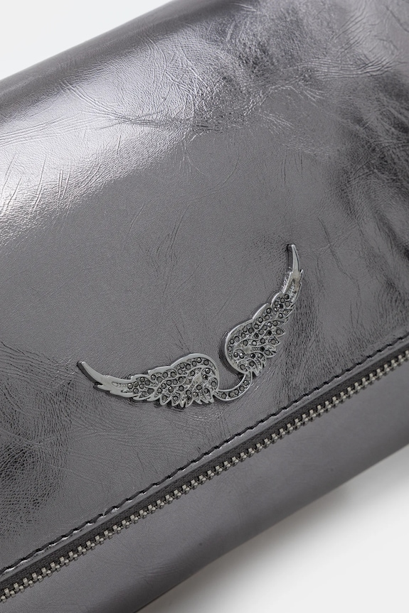 ZADIG&VOLTAIRE geantă de piele ROCK VINTAGE METAL gri LWBA04153