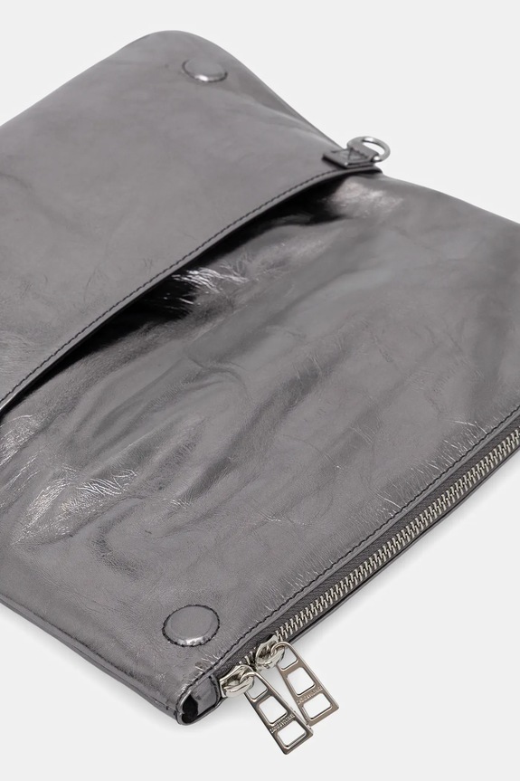 ZADIG&VOLTAIRE geantă de piele ROCK VINTAGE METAL LWBA04153 gri