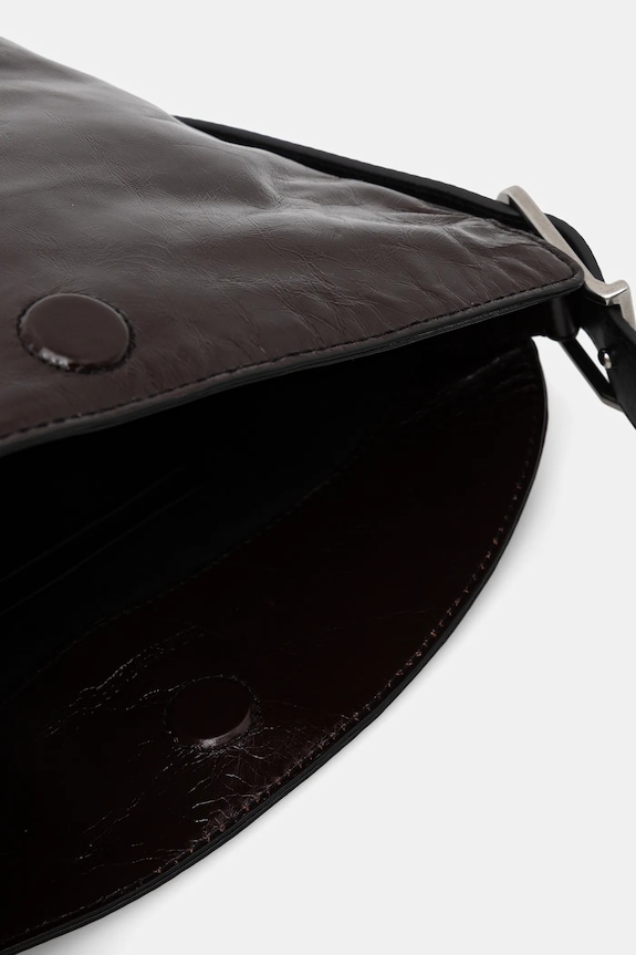ZADIG&VOLTAIRE geantă de piele BABY JANE VINTAGE PATENT LWBA04182 maro
