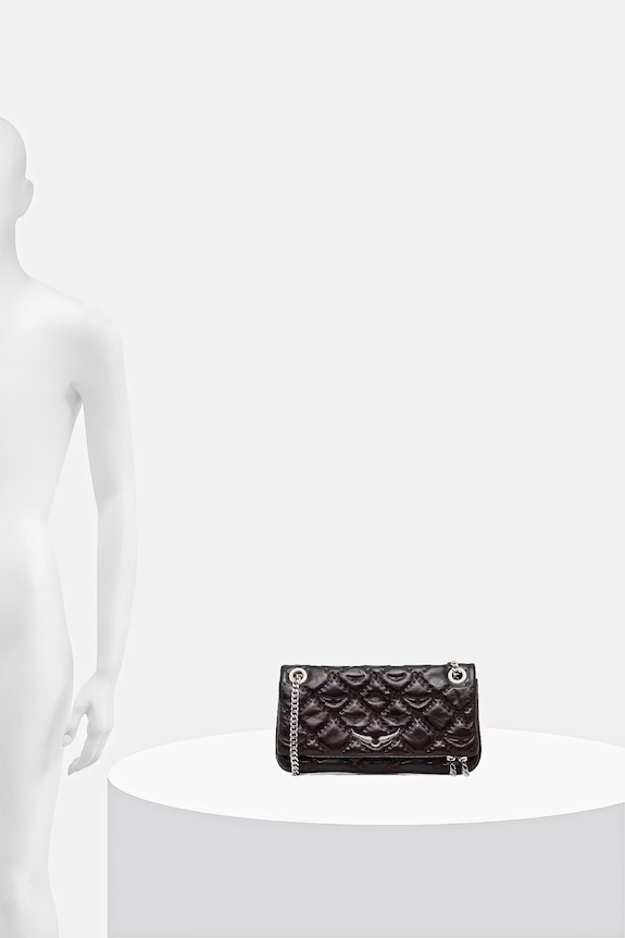 ZADIG&VOLTAIRE borsa a mano in pelle ROCK II VINTAGE MONOGRAM LWBA04189