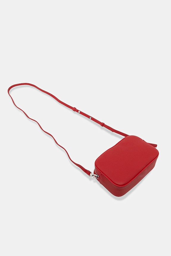 Marc O'Polo borsa a mano in pelle rosso 5000009087