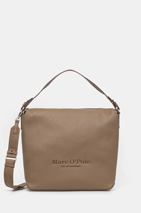 Τσάντα Marc O'Polo απομίμηση λείου δέρματος πράσινο 5000009105