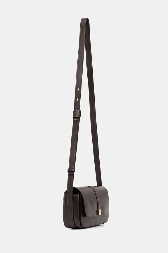 Δερμάτινη τσάντα Marc O'Polo 5000009278 καφέ SS26