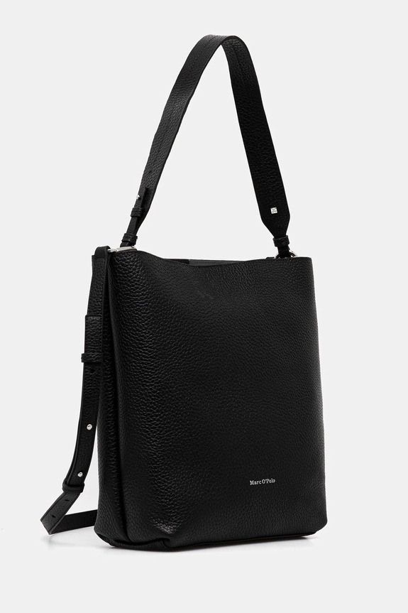 Δερμάτινη τσάντα Marc O'Polo 5000009282 μαύρο SS26