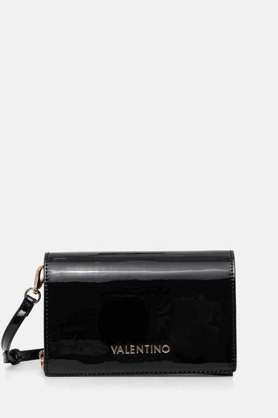 Valentino Bags kézitáska EMBER műszálas lakkbőr fekete VBS9IE17VER