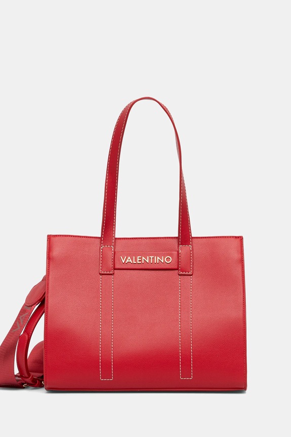 Torbica Valentino Bags AURY RE Imitacija zrnatega usnja rdeča VBS9OB01
