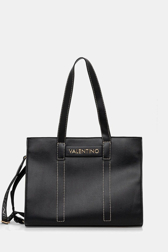 Torba Valentino Bags AURY RE imitacija zrnate kože crna VBS9OB01