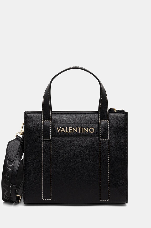 Τσάντα Valentino Bags AURY RE απομίμηση λείου δέρματος μαύρο VBS9OB05