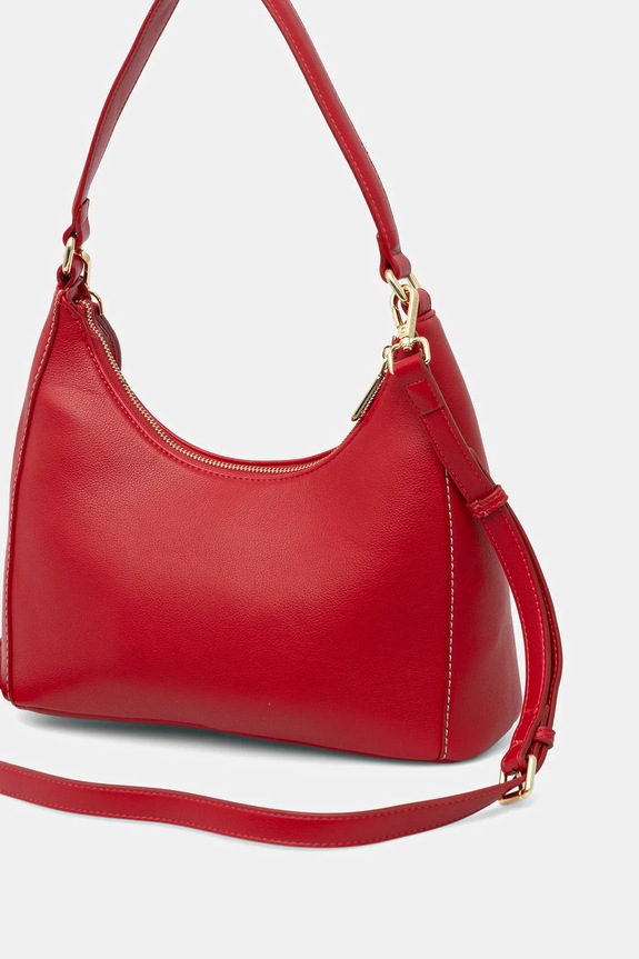 Accesorii Valentino Bags Geantă crossbody de damă cu imitație de piele VBS9OB07 burgundia