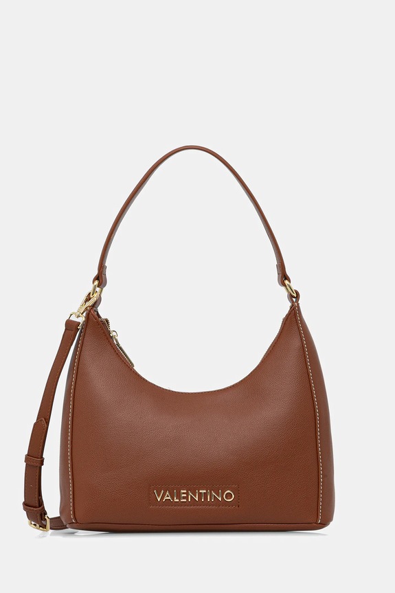Valentino Bags torebka crossbody damska z imitacji skóry nie mieści A4 brązowy VBS9OB07