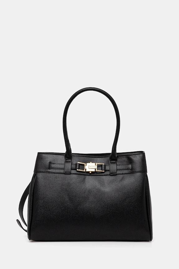Valentino Bags torebka shopper damska z imitacji skóry mieści A4 czarny VBS9QB01