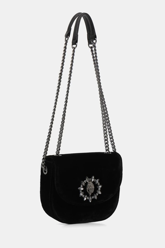 Kurt Geiger London torebka welurowa Chelsea 5365200789 czarny SS26