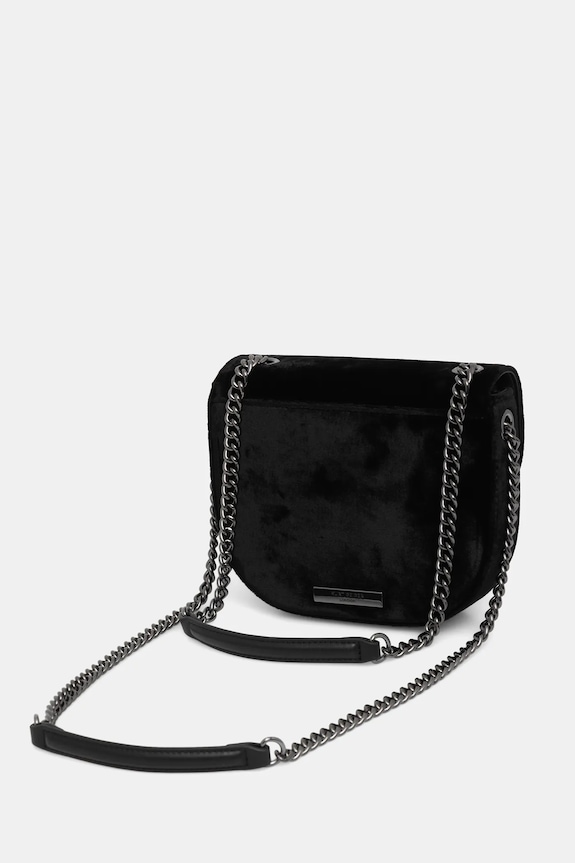 Akcesoria Kurt Geiger London torebka welurowa Chelsea 5365200789 czarny