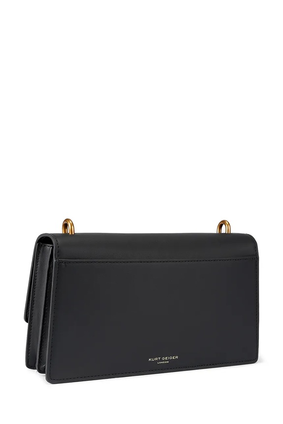 Kurt Geiger London torebka skórzana Shoreditch 5383800109 czarny SS26