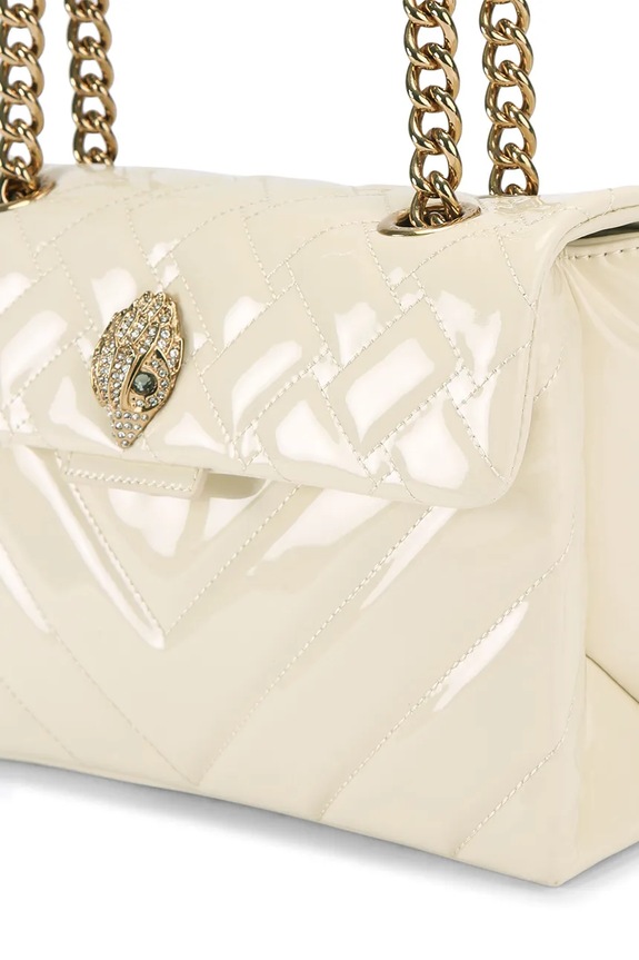 Kožená kabelka Kurt Geiger London Kensington béžová 5021542309