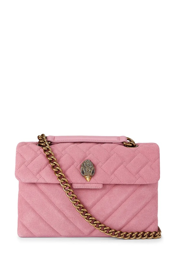 Kurt Geiger London geantă de piele Kensington uni roz 5021598219
