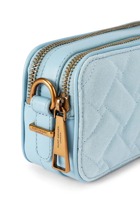 Torba od brušene kože Kurt Geiger London Kensington plava 5389182209