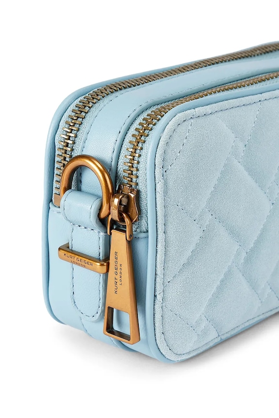 Torba od brušene kože Kurt Geiger London Kensington plava 5389182209