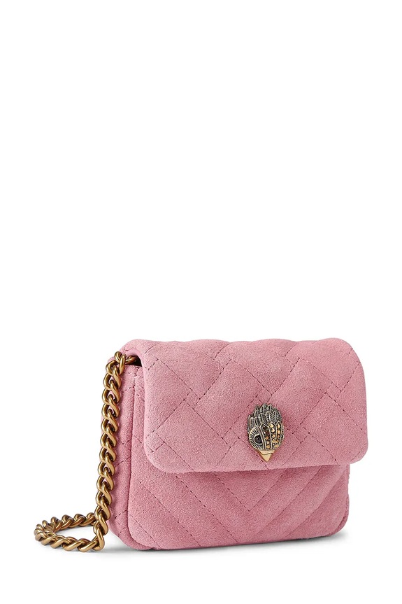 Torba od brušene kože Kurt Geiger London Kensington 5365098209 roza SS26