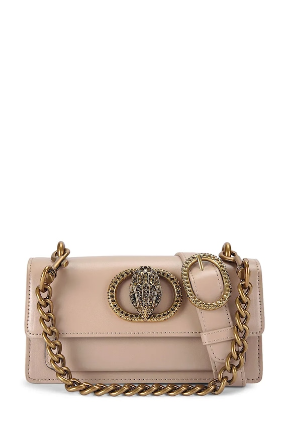 Kožna torba Kurt Geiger London Chelsea bez uzorka bež 5266747109